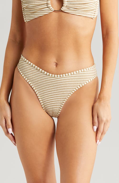 Lulu Neutral Stripe Bikini Bottoms