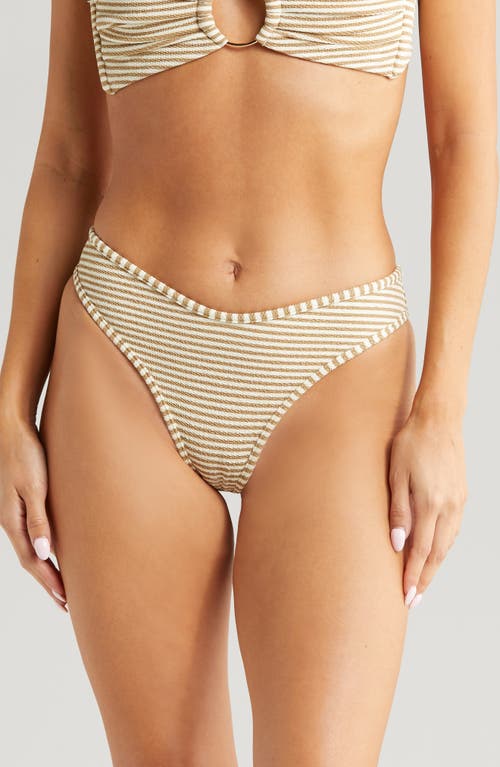 MONTCE Lulu Neutral Stripe Bikini Bottoms at Nordstrom,