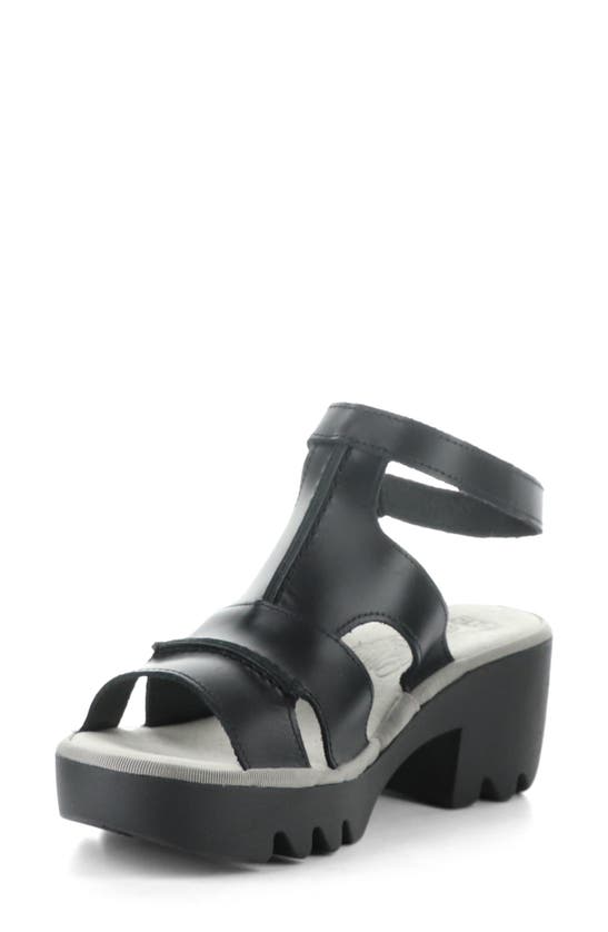 Shop Fly London Tawi Strappy Sandal In Black