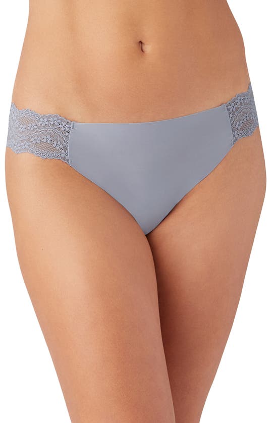 B.tempt'd By Wacoal B.bare Thong In Lilac Gray
