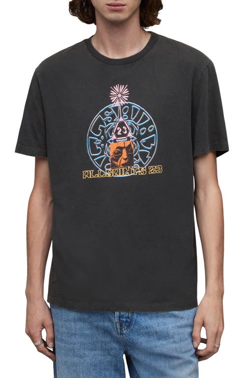AllSaints Dimension Graphic T-Shirt Washed Black at Nordstrom,