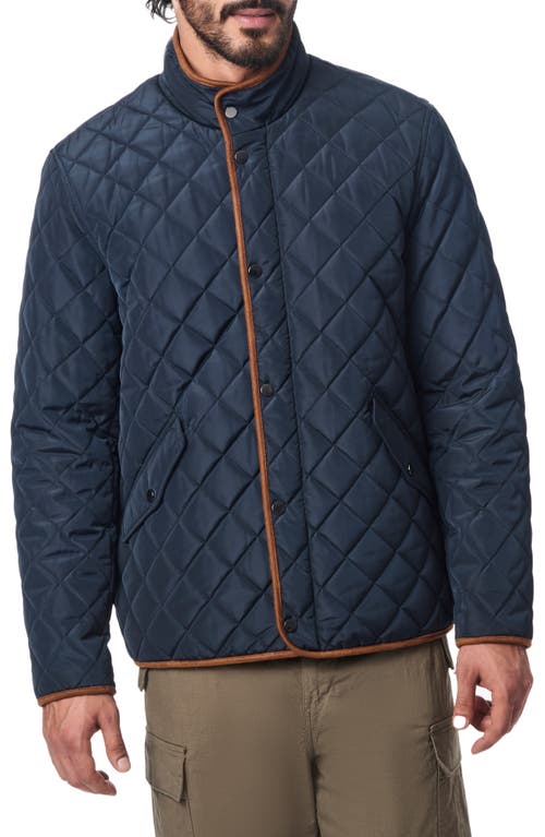 Shop Bernardo Smart Leisure Quilted Barn Jacket In Navy