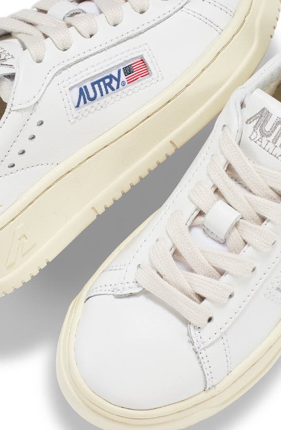 Shop Autry Dallas Water Resistant Sneaker In White/ Powder