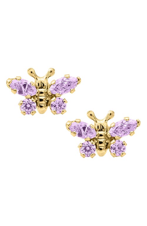 Mignonette Butterfly Birthstone Gold Earrings in June at Nordstrom