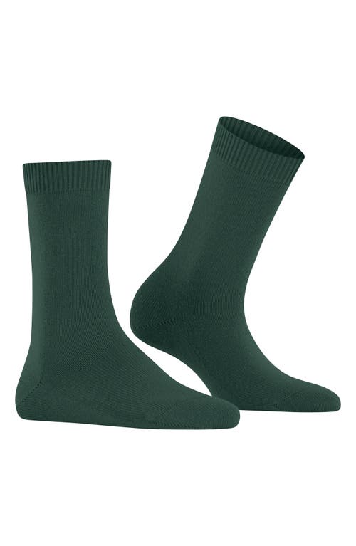 Shop Falke Cozy Wool Blend Crew Socks In Hunter Green