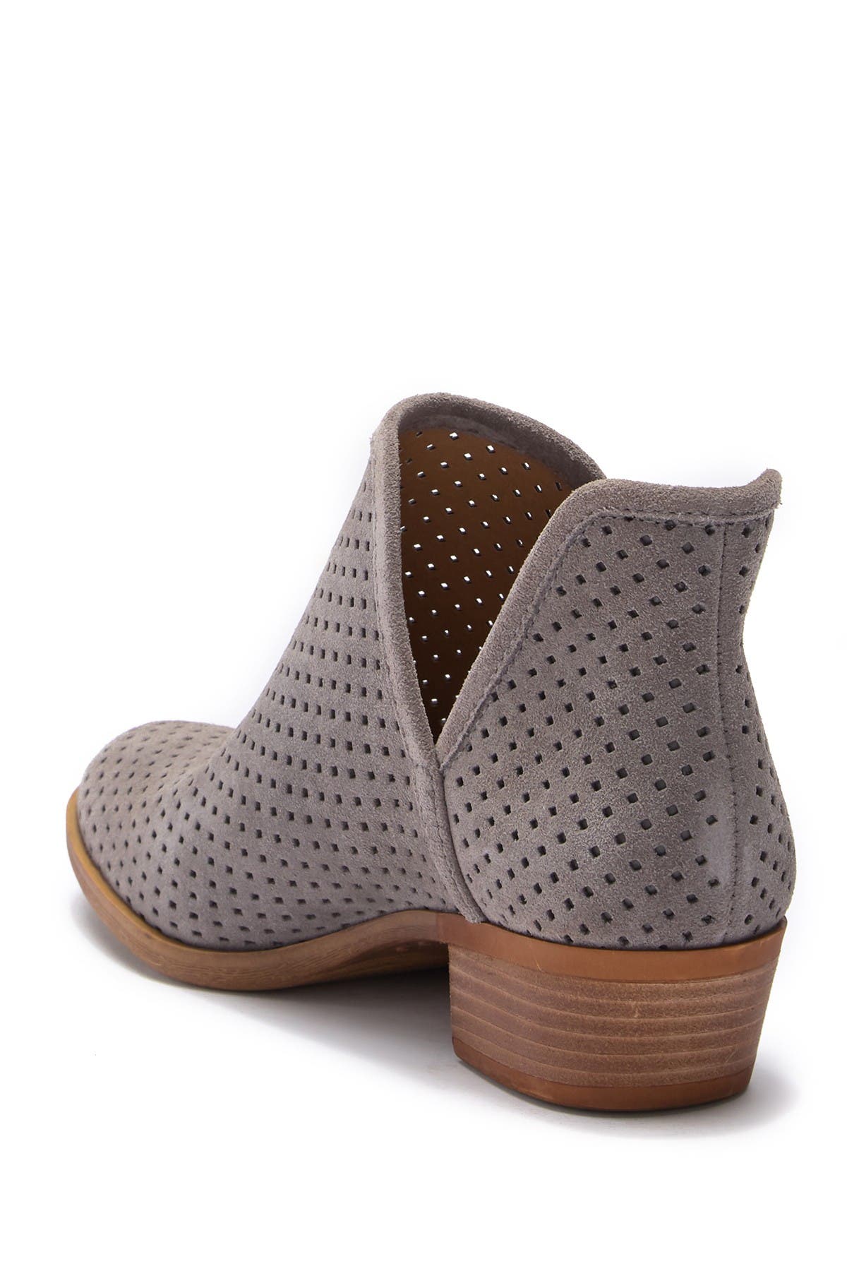 lucky brand perforated suede booties