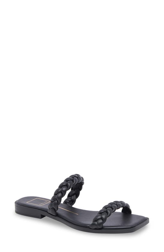 Dolce Vita Indre Square Toe Braided Sandal In Black Stella