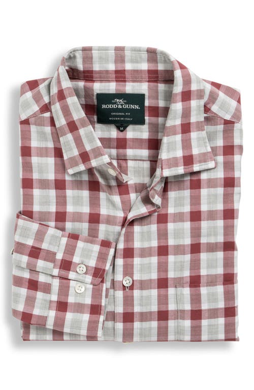 Rodd & Gunn Boltons Original Fit Check Button-up Shirt In Crimson