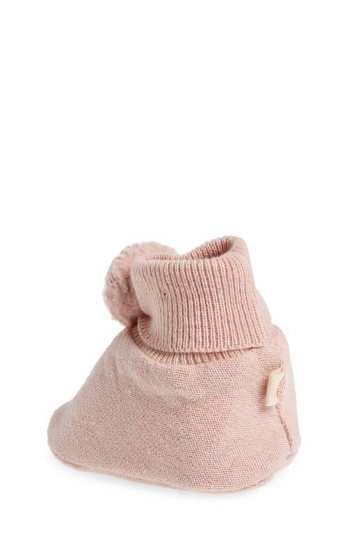 Pink Lemonade Pompom Cotton Bootie In Pink