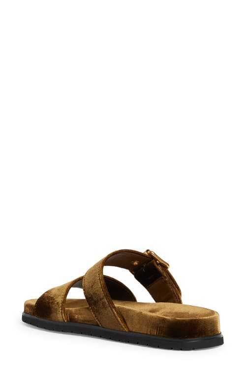 Shop Prada Logo Double Band Slide Sandal In Cacao