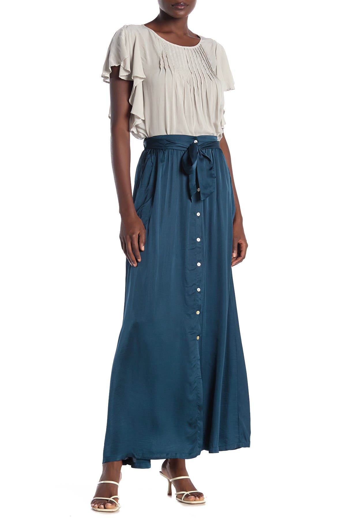 satin maxi skirt 60