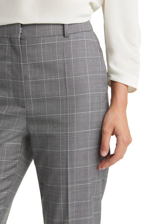 Hugo Boss Tamarina Wool Pants In Griffin Melange Glen Check