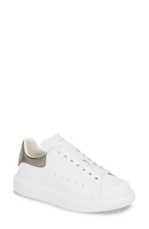 Shop Alexander Mcqueen Mcqueen Oversized Sneaker In White/black Pearl
