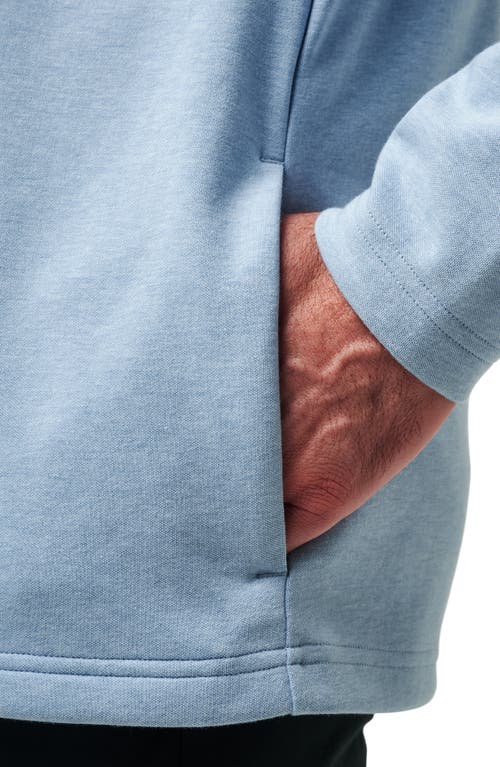 Travismathew Upgraded Half Zip Pullover In Light Blue