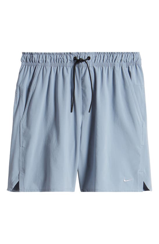 Shop Nike Dri-fit Unlimited 7-inch Unlined Athletic Shorts In Ashen Slate/ Black