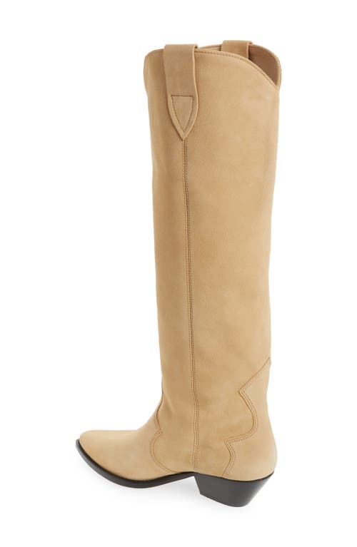 Shop Isabel Marant Denvee Tall Western Boot In Beige