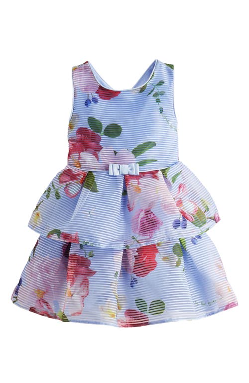 Baker by Ted Kids' Paper Floral Tiered Dress Blue at Nordstrom,