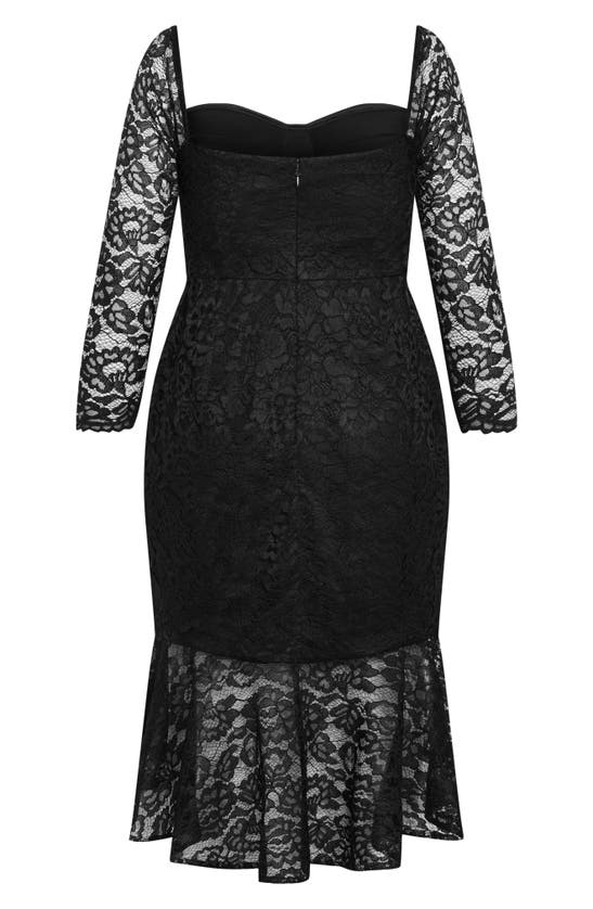 Shop City Chic Athena Off The Shoulder Long Sleeve Dress In Black