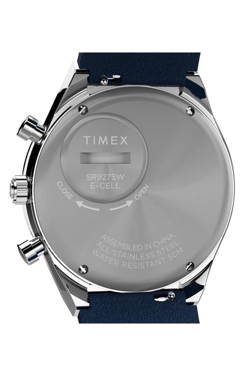 Timex Q  Chronograph Quartz Blue Dial Men's Watch Tw2w51700 In Black