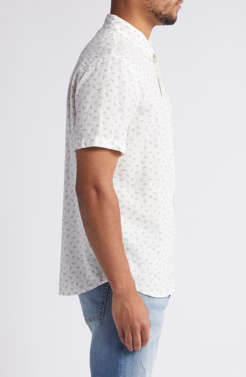 Shop Rails Carson Floral Short Sleeve Button-up Shirt In Kyoto Petal White