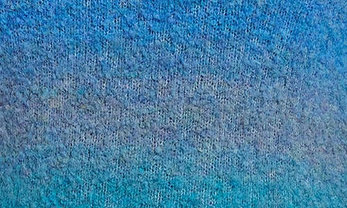 Karen Kane Plus Size Ombre Boucle Sweater In Dark Blue In Blue