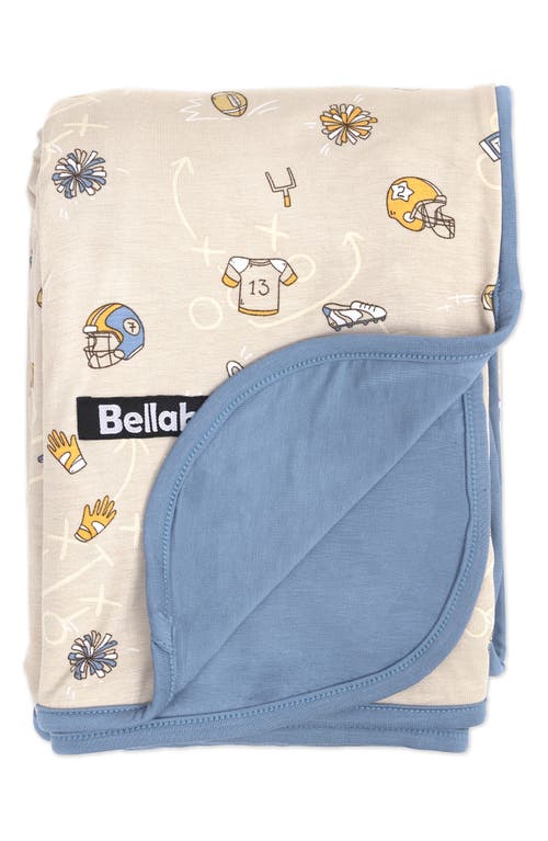 Bellabu Bear Kids' Football Print Reversible Blanket in Beige at Nordstrom