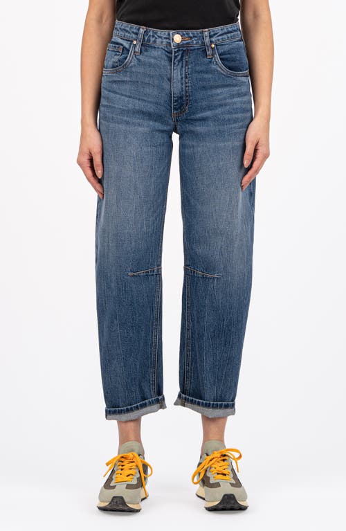 KUT from the Kloth Ashley High Waist Slouchy Barrel Leg Jeans in Dedication 