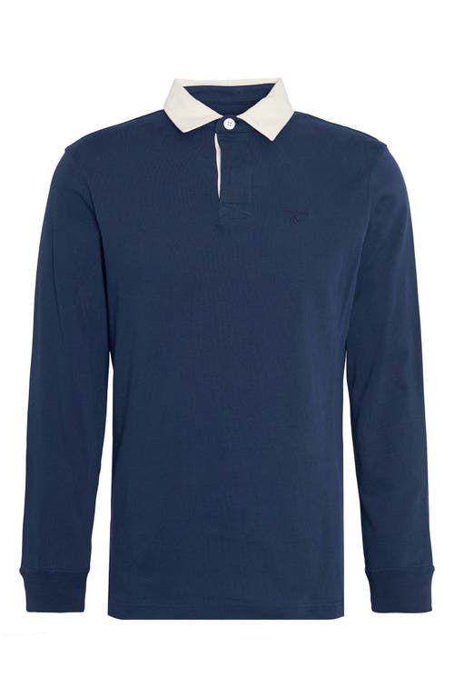 Barbour Howtown Long Sleeve Rugby Shirt In Navy