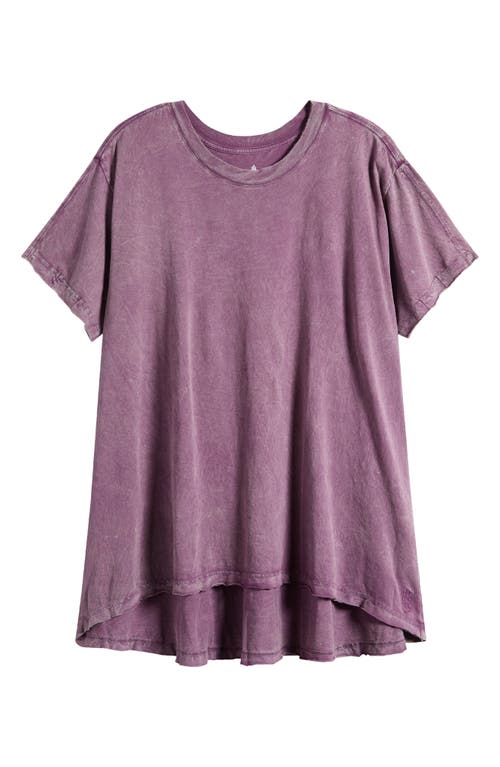 Fp Movement By Free People Leg Day Raw Edge T-shirt In Black Tea