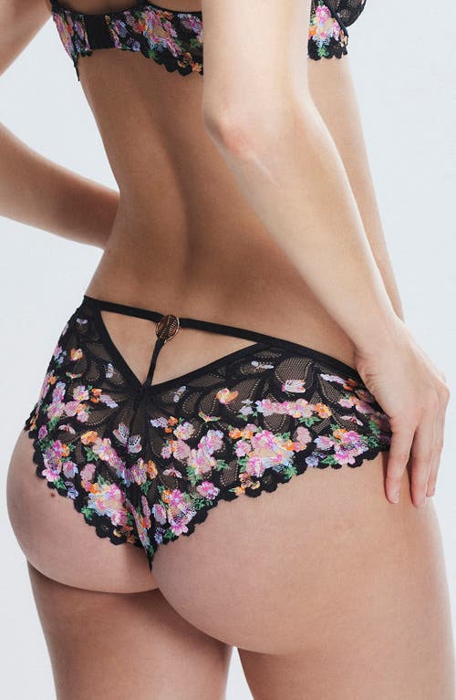 Savage X Fenty Romantic Lace Brazilian Briefs In Black Caviar