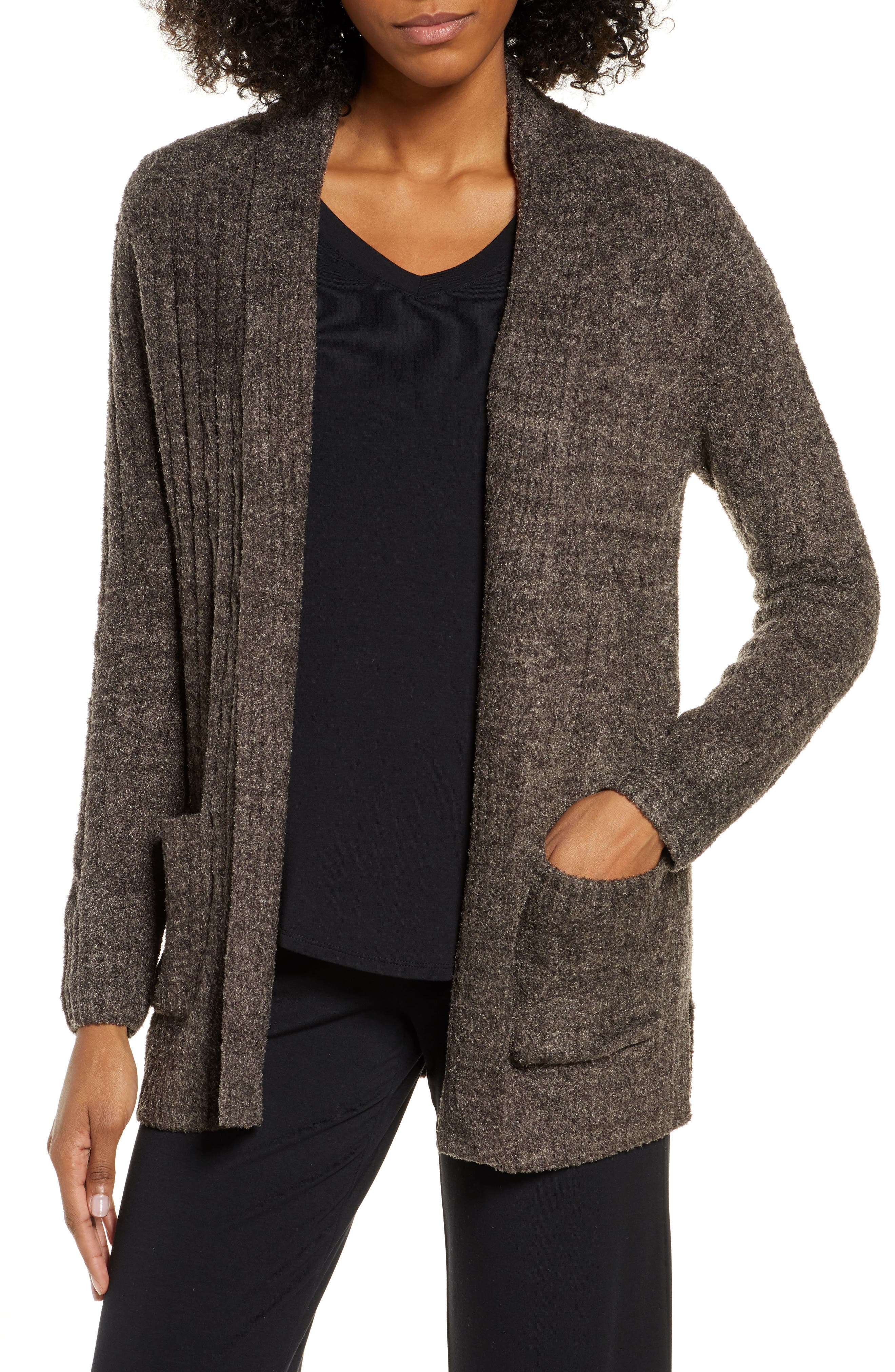 barefoot dreams cable knit cardigan