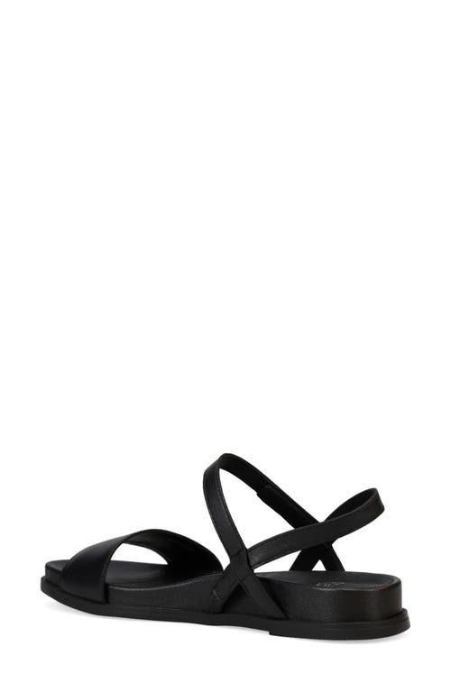 Shop Eileen Fisher Demo Leather Sandal In Black/black