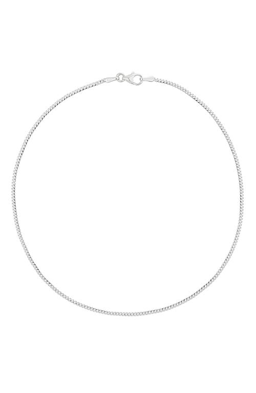 Bony Levy 14K Gold Curb Chain Anklet in 14K White Gold
