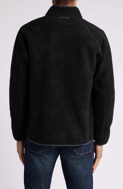 Shop Fjall Raven Fjällräven Vardag Pile Fleece Zip Jacket In Black-dark Grey