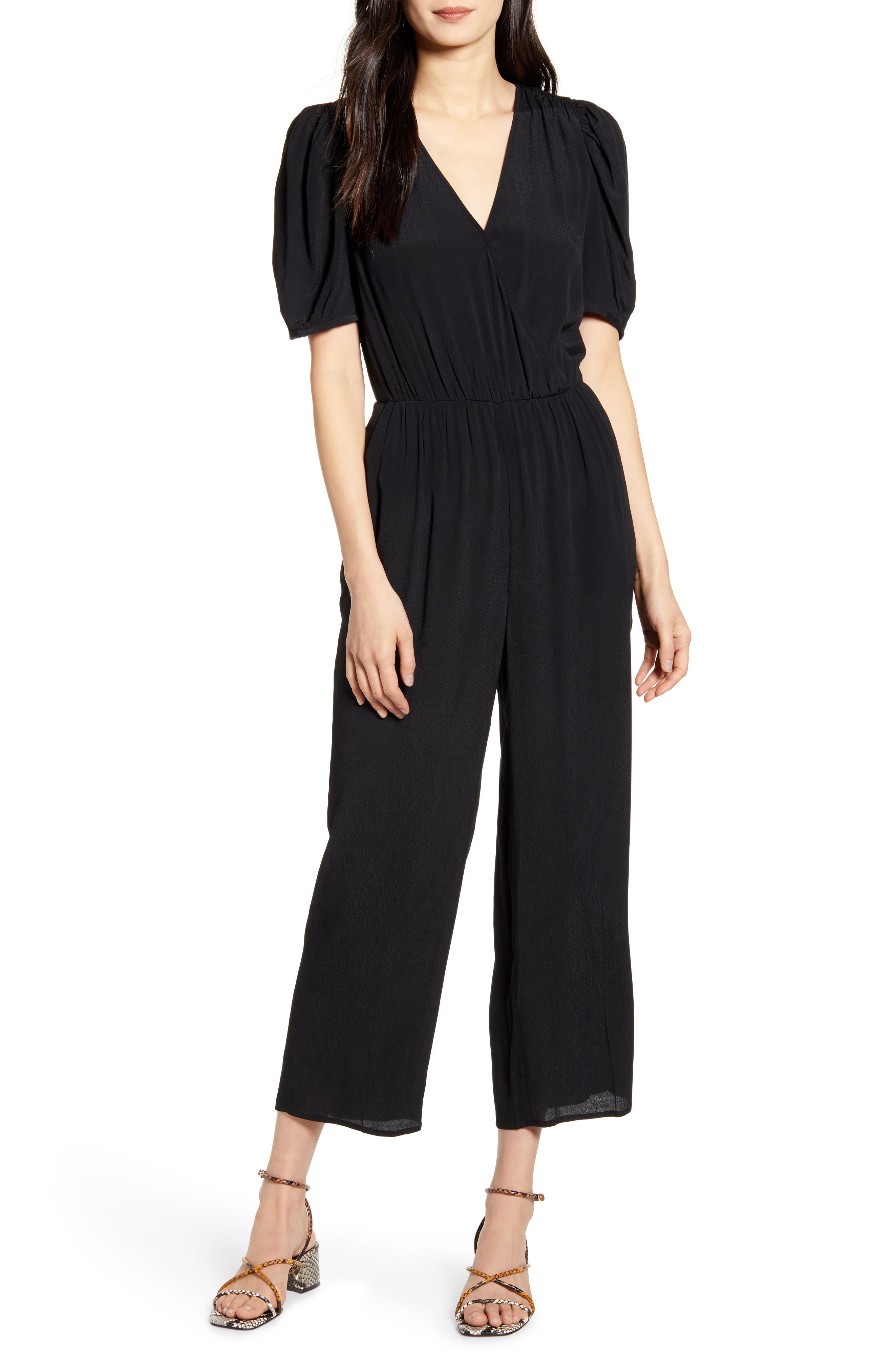 chelsea28 faux wrap jumpsuit
