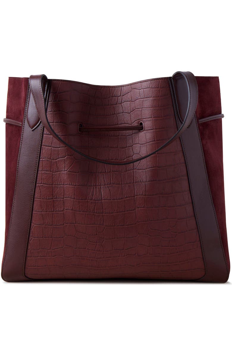 Mulberry Millie Matte Croc Embossed Leather Tote, Alternate, color, 