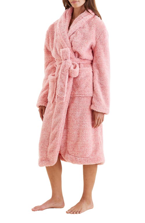 Shop Papinelle Cozy Plush Mid Length Robe In Strawberry