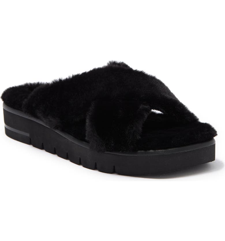 Stuart Weitzman Roza Faux Fur Platform Slide Sandal (Women) | Nordstromrack