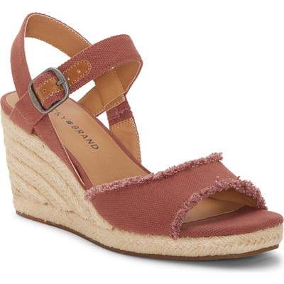 Lucky Brand Mindra Espadrille Wedge Sandal- Pink