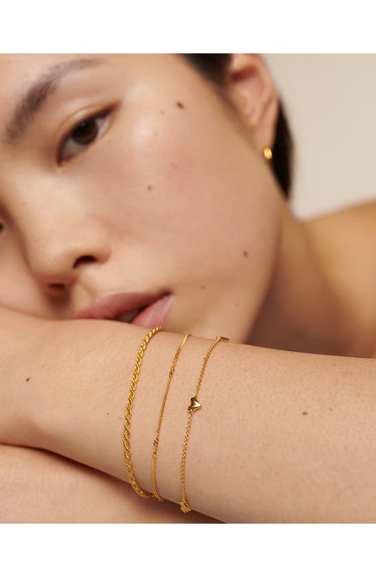 Shop Monica Vinader Twisted Curb Link Bracelet In 18ct Gold Vermeil