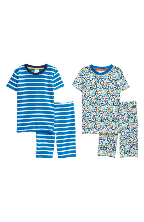 Mini Boden Kids' 2-Pack Fitted Two-Piece Short Pajamas in Multi Reef