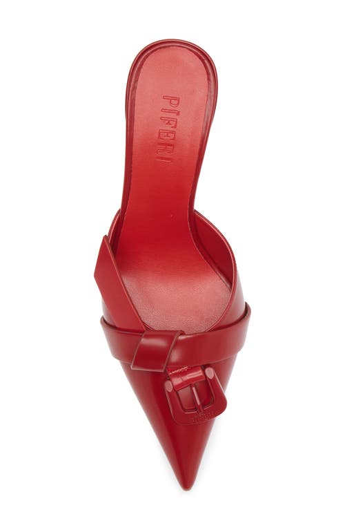 Shop Piferi Tighter Buckle Detail Mule In Red/red