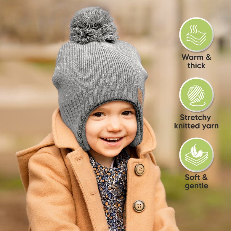 Shop Keababies Muff Knitted Beanie In Gray