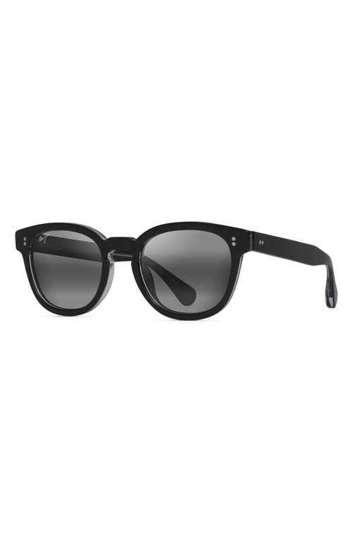 Maui Jim Cheetah 5 52mm Polarized Square Sunglasses 52mm Cheetah 5 Polarized Square Sunglasses In Black/neutral Grey