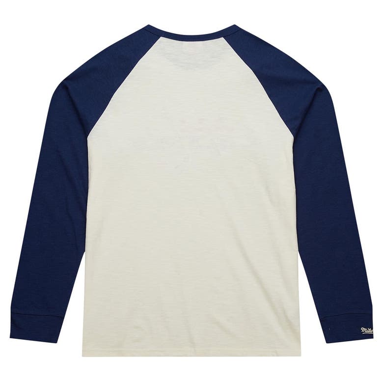 Shop Mitchell & Ness Cream Washington Capitals Legendary Slub Vintage Raglan Long Sleeve T-shirt