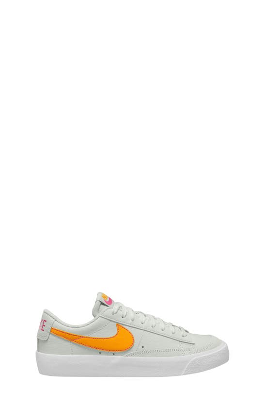 Nike Kids' Blazer Low '77 Low Top Sneaker In White/ Gold/ Pinksicle