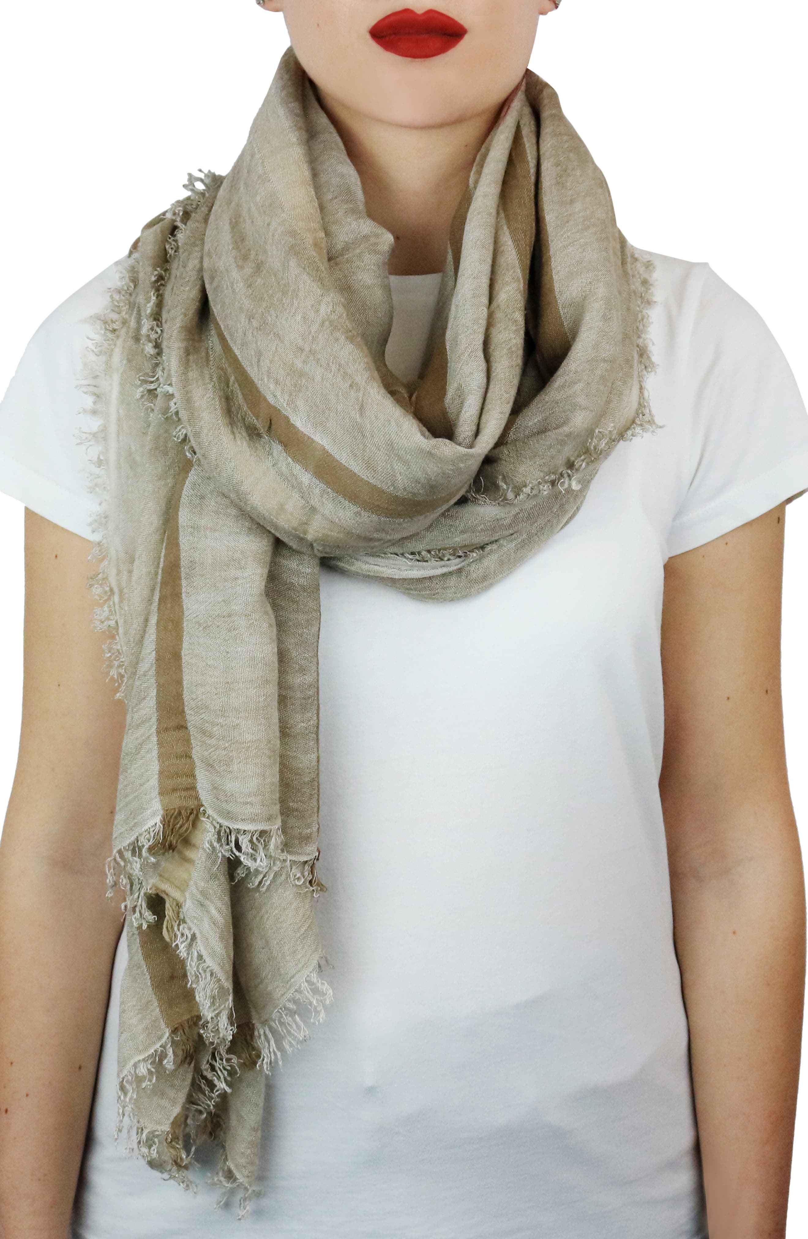 beige designer scarf