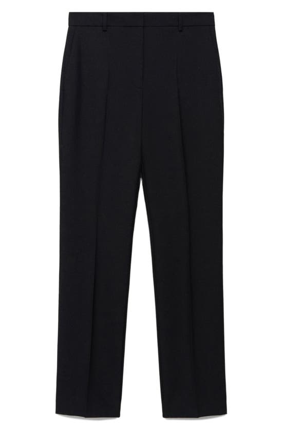 Shop Mango Straight Leg Suit Pants In Black