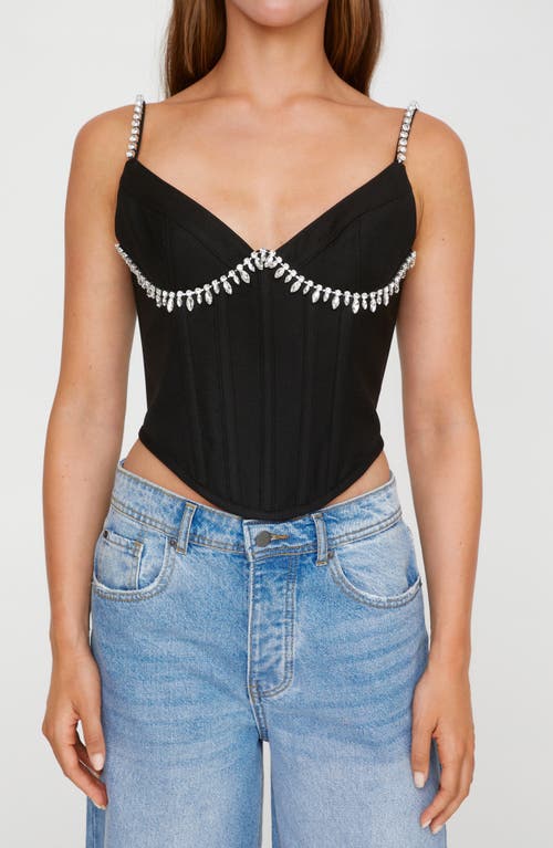 Shop Nasty Gal Diamante Embellished Corset Camisole In Black