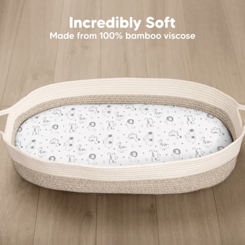 Keababies 2-pack Isla Fitted Bassinet Sheets In Keasafari